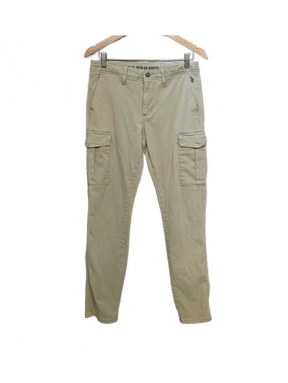 U.S. Polo Assn. Men's Khaki Cargo Pants Stretch Size W30 L32